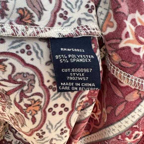 Burgundy Print Dress - Picture 6 of 7